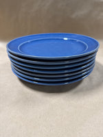 Set Of 7 Pottery Barn Cambria Ocean Blue Dinner Plates