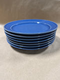 Set Of 7 Pottery Barn Cambria Ocean Blue Dinner Plates