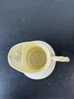 Belleek Ireland Iridescent Yellow Cleary Pattern Creamer