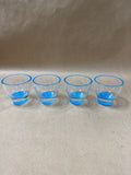 Blue Crate And Barrel Candle Votives - Set Of 4