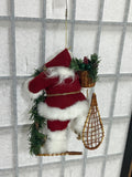 Santa on Snow Shoes Ornament