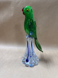 Glass Perched Parrot