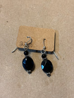 Black Beaded Earrings