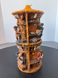 Johann Gunter Hand Carved Vintage German Pillar Candle in Box