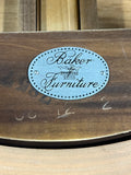 Baker Petite Round Accent Table with Drawer; Optional Casters