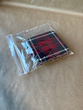 Red Holiday Plaid Cork Back Coasters - Set Of 4 (H)