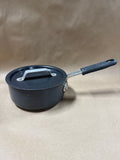 (B) 1QT Calphalon Commercial Sauce Pan With Lid And Silcone Handle Cover