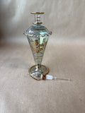 Egyptian Style Glass Perfume Bottle - Floral Etched (A)