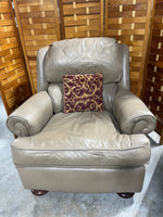 Bradington Young Leather Chair with Throw Pillow***HEAVY ITEM***