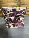 Thirty One Round Tote, purple tones (A)