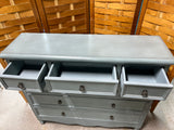 Pale Blue Painted Narrow Dresser/Console Cabinet