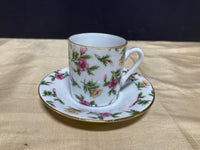 Japanese Floral Demitasse Cup and Saucer