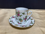 Japanese Floral Demitasse Cup and Saucer