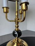 Johns Hopkins University Brass & Marble Table Lamp (WORKS)
