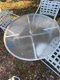 Patio Table and Chairs Set w/Umbrella Holder