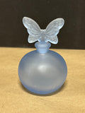 Blue Frosted Butterfly Perfume Bottle