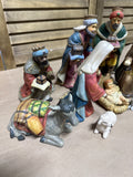 9 Piece Porcelain Nativity Scene