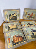 Farm Animals Pimpernel Corkback Placemats - Set Of 6 (A)