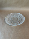 Textured Clear Glass Candle Plate