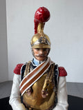 Regiments de Carabiniers Van Gerdinge Sitzendorf Porcelain French Soldier with Wooden Base & Box