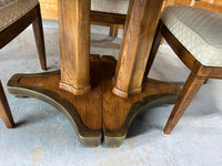 Dining Table, (2) Leaves, Table Pads, and (4) Chairs***HEAVY ITEM***