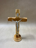 Small Standing Olive Wood Crucifix