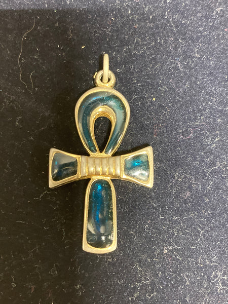 Green and Gold Tone Ankh