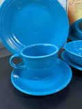 (K) Homer Laughlin Fiestaware 5-Piece Peacock Place Setting in Box
