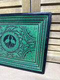 Green And Black Crane And Asian Inspired Serving Tray
