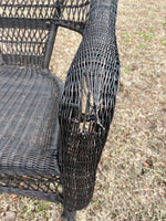 Rattan Patio Set: 2 Chairs and Coffee Table