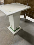 Topiary Painted Side Table with CD Storage
