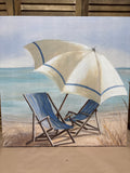 Canvas of Beach Chairs/Umbrella
