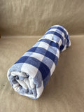 Blue Gingham Square Tablecloth