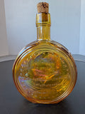 Wheaton Vintage Abraham Lincoln Iridescent Amber Glass Decanter