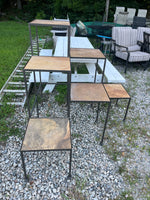 Multi-Tier Metal & Tile Corner Shelf