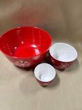 3 Piece Snowflake Bowls