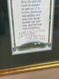 S. Nolin Signed Print of a Francis Thompson Message on What It Is To Be A Child