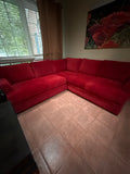 Aquarius LAF Red Sectional Sofa***HEAVY ITEM***READ DETAILS ON PICK UP POLICY***