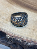 Sterling Cut-Out Swirl Ring / SIZE 7.5