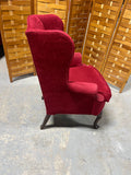 Red Wingback Chair, Unbranded