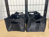 Crate & Barrel Canvas Totes/Baskets (A), Set of 4, 7"x8", 6"H.