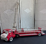 Tonka TFD Vintage Pressed Steel Aerial Ladder Fire Truck with Side Ladders