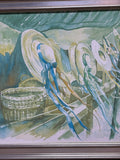 Colonial Williamsburg Market Artist Proof #1 Print by Margaret H. Webster; Signed
