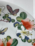 Andrea by Sadek Asian Inspired Butterfly Floral XL Decorative Plate with Easel