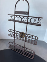 Rustic 3-Tiered Heavyweight Metal Wall Shelf
