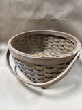 Hand Woven Round Basket With Handle