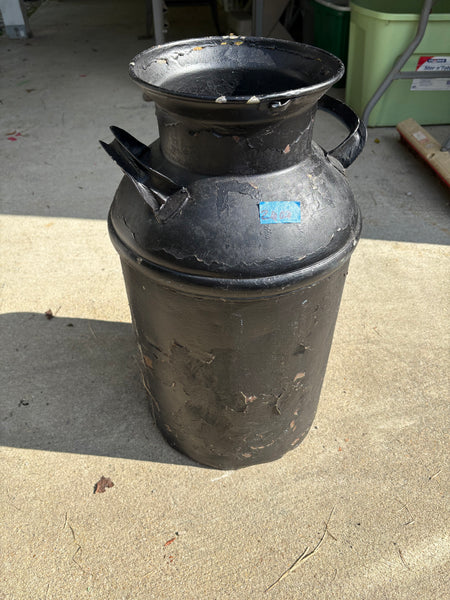 D-Vintage Black Painted Milk Jug, No Lid
