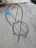 Metal “Chair” Plant Stand