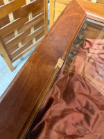 Side Table with Glass Top Display