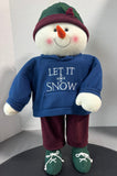 Let It Snow Holiday Standing Plush Snowman